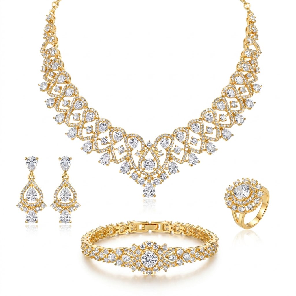 Gold_plated_bridal_jewelry_set_202607291053 (3) Gold Plated Bridal Jewelry Set - Image 1