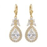 Gold Plated Crystal Drop Earrings - Image 7