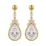 Gold Plated Crystal Drop Earrings - Image 6