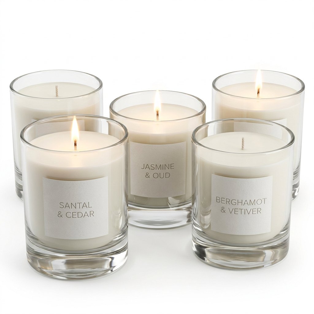 Luxury_candles_in_glass_containers_202607291045 (1) Luxury Scented Soy Candle Gift Set - Image 1