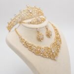 Gold Plated Bridal Jewelry Set - Image 2