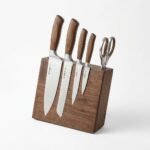 Stainless Steel Kitchen Knife Set with Wooden Block - Image 4