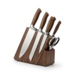 Stainless Steel Kitchen Knife Set with Wooden Block - Image 2